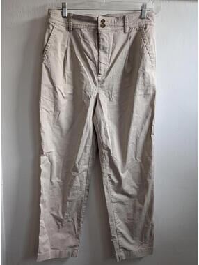 Everlane Pants Womens 10 Beige Chino Straight Pleated Relaxed Twill Casual